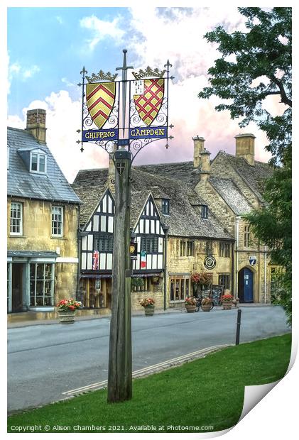 Chipping Campden Portrait  Print by Alison Chambers