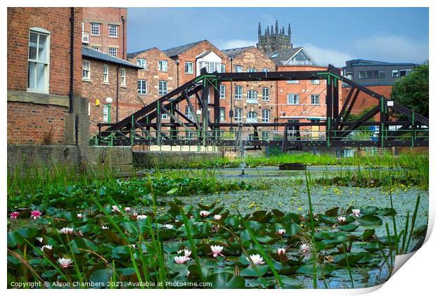 Victoria Quays Leeds Print by Alison Chambers