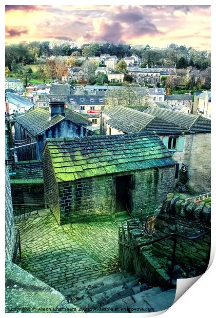 Daisy Lane Holmfirth Print by Alison Chambers