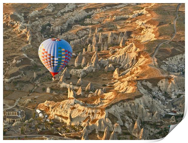 Sunrise Balloon Ascent Over Cappadocia Print by Ian Homewood