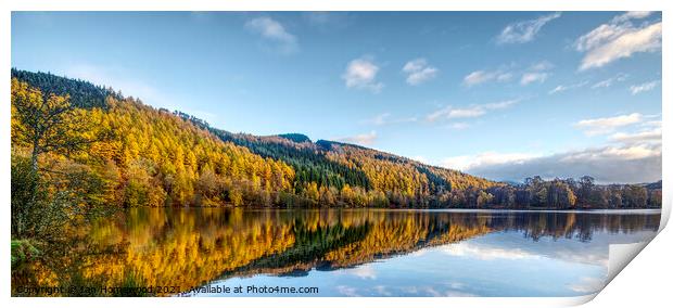 Autumn on Loch Tummel, near Pitlochry, Scotland Print by Ian Homewood