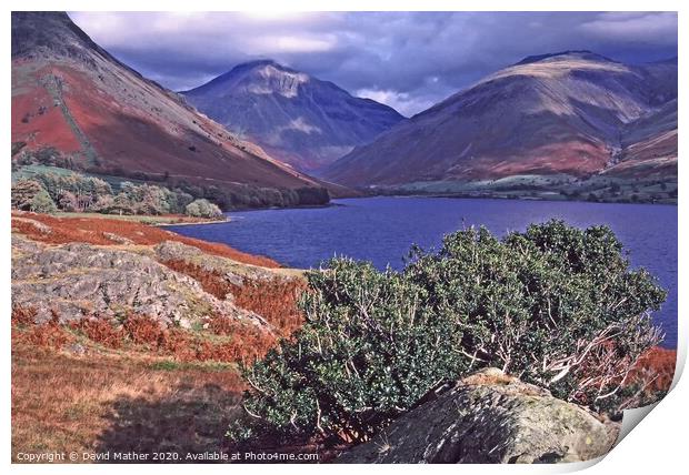 Wastwater and its mountains Print by David Mather