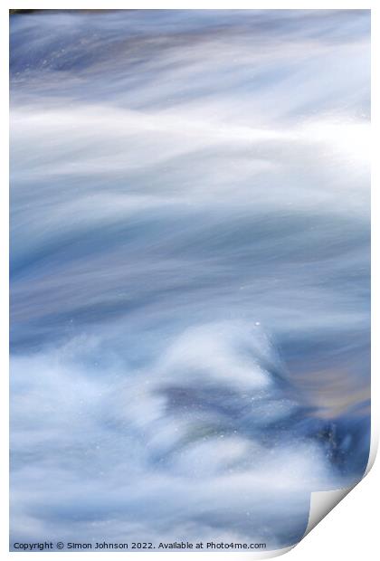 Running water Print by Simon Johnson