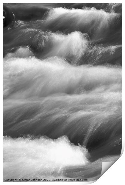 Wild water Print by Simon Johnson