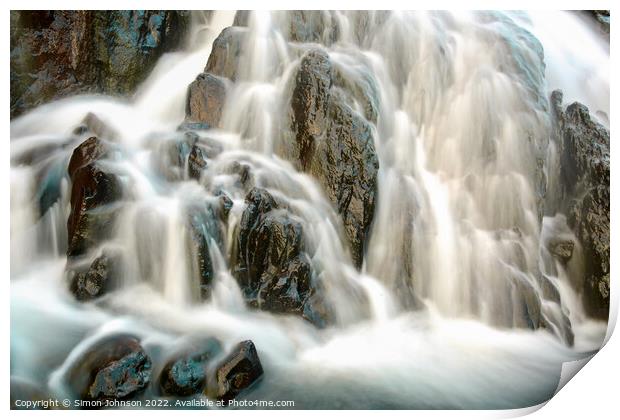 Waterfall Print by Simon Johnson