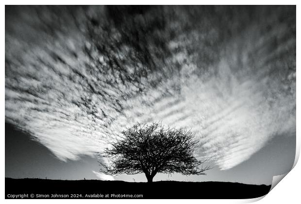 Sky cloud Print by Simon Johnson
