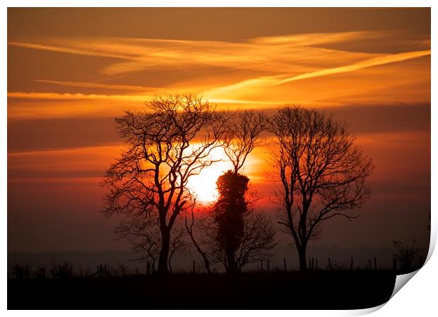 Cotswold Sunrise Print by Simon Johnson