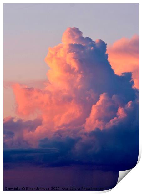 Thunder Cloud Print by Simon Johnson