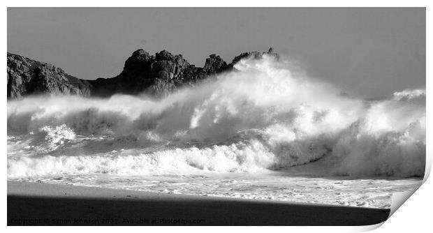 Storm wave Print by Simon Johnson