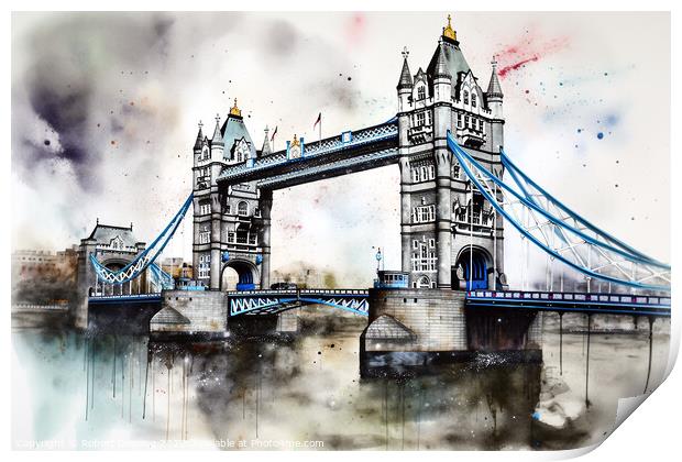 Tower Bridge Print by Robert Deering