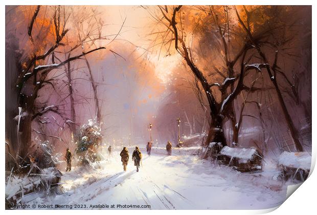 Central Park Path New York Print by Robert Deering