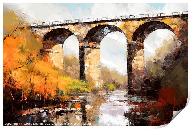 Yarm Viaduct North Yorkshire Print by Robert Deering