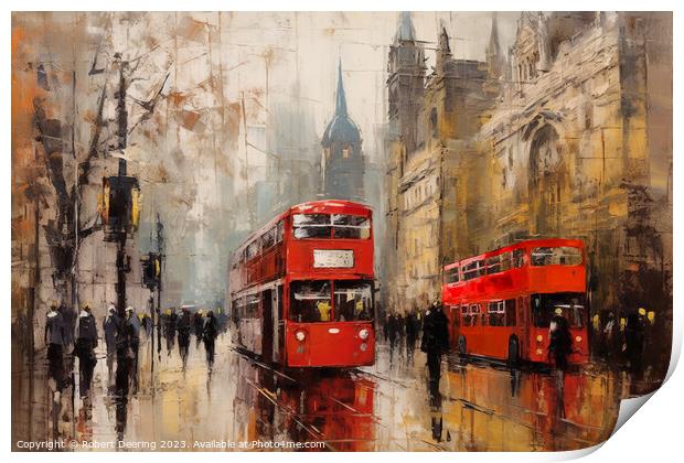 London Street Print by Robert Deering