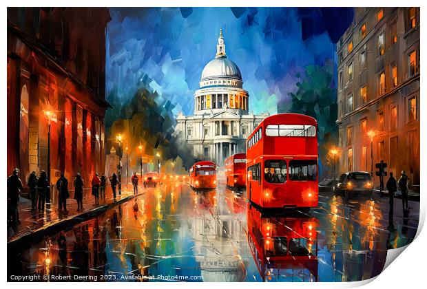 St Pauls London Print by Robert Deering