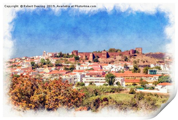 View of Silves in the Portuguese Algarve Print by Robert Deering