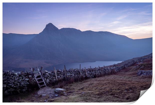 Blue Hour Tryfan Print by Liam Neon