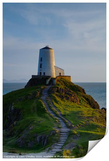 Tŵr Mawr Lighthouse, Anglesey Print by Liam Neon