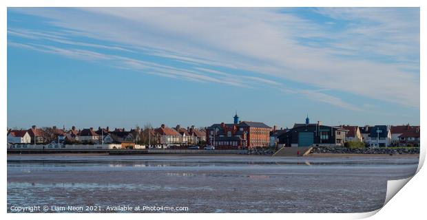 Hoylake from the Beach Print by Liam Neon