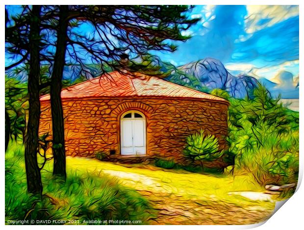 Mountain roundhouse Print by DAVID FLORY