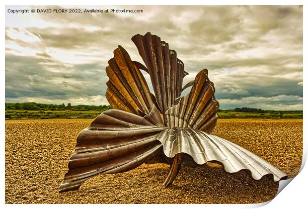 The Scallop at Aldburgh Print by DAVID FLORY