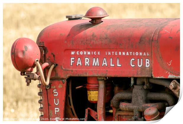 McCormick International Farmall Cub engine cover Print by Richard Nixon
