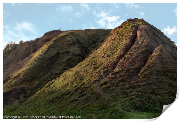 Light on the Cliffs at Saltburn-by-the-Sea Print by Lewis Gabell