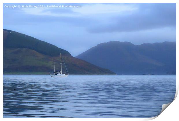 Early Morning sail Print by Aimie Burley