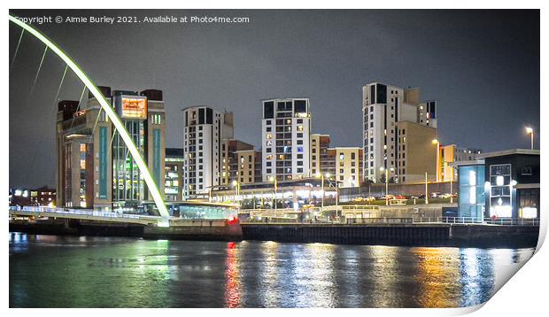 Gateshead skyline  Print by Aimie Burley