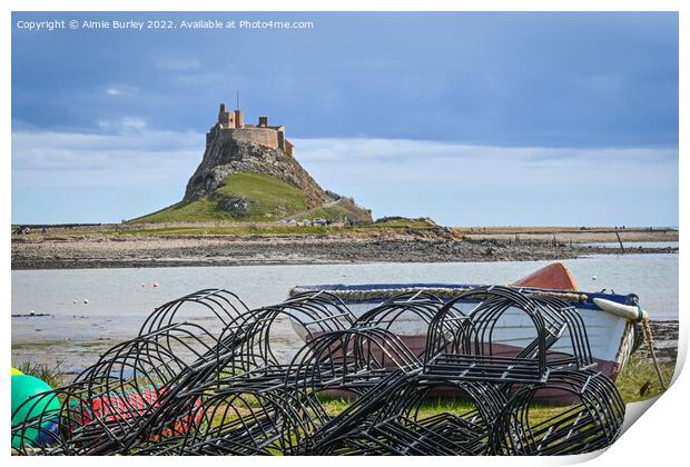 Lindisfarne lobster pots  Print by Aimie Burley