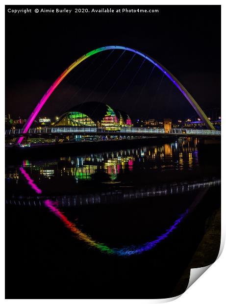 Gateshead Millennium Bridge Print by Aimie Burley