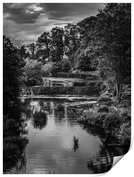 River Aln in Black & White Print by Aimie Burley
