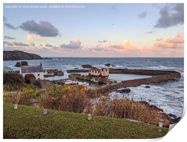 St Abbs Harbour   Print by Aimie Burley