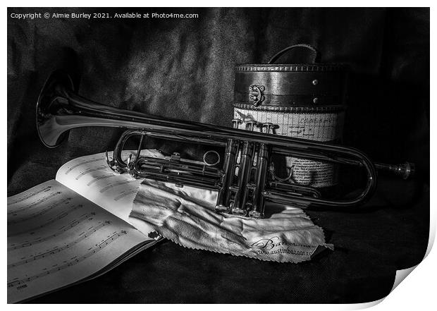 Trumpet still life  Print by Aimie Burley