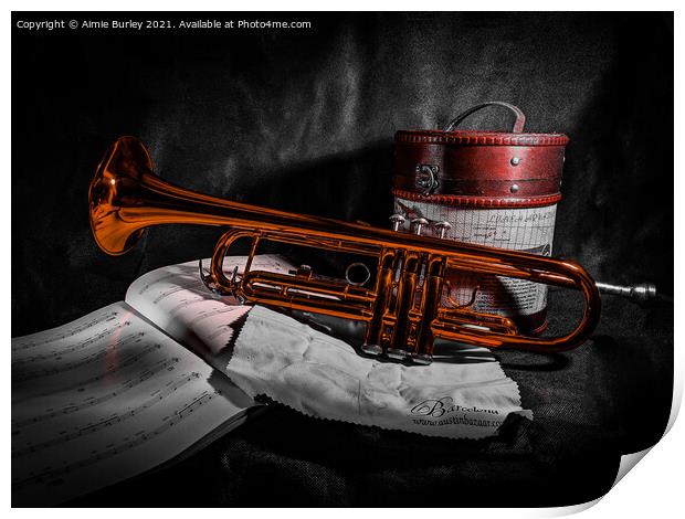 Red trumpet  Print by Aimie Burley