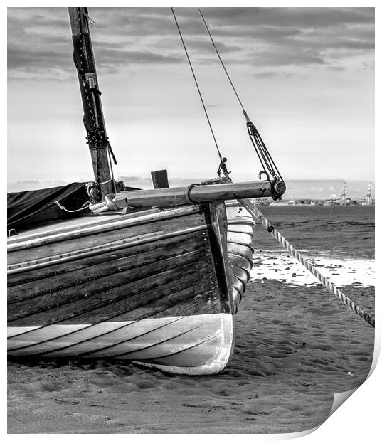 Boat at Meols shore  Print by Ann Goodall