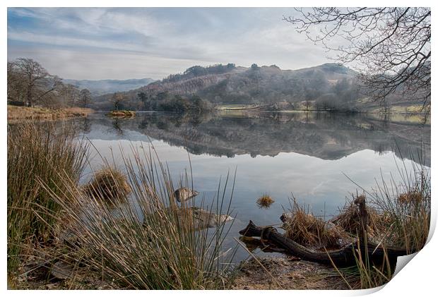 Rydal Water Reflections, Ambleside Print by Ann Goodall