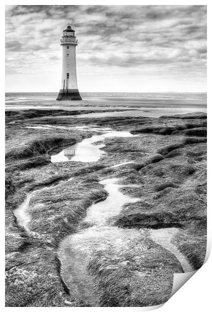 New Brighton Lighthouse Print by Ann Goodall