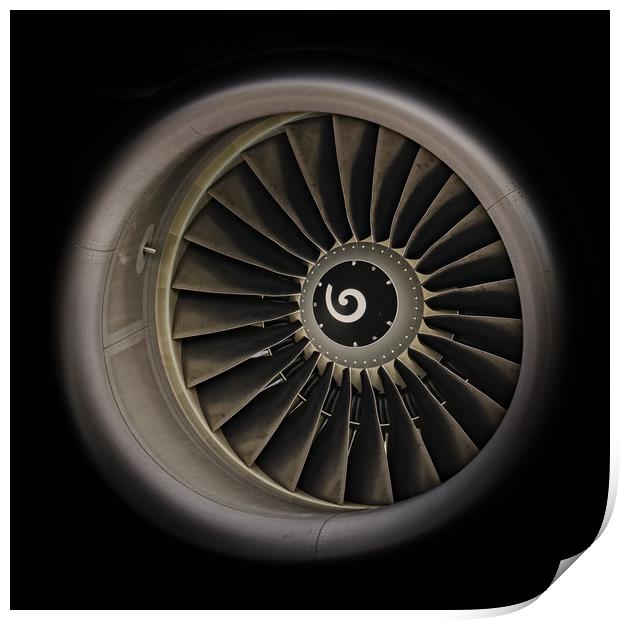 Jet Engine, boeing 737 Print by Alexander Brown