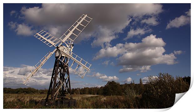 Drainage Mill Print by Ross Spencer