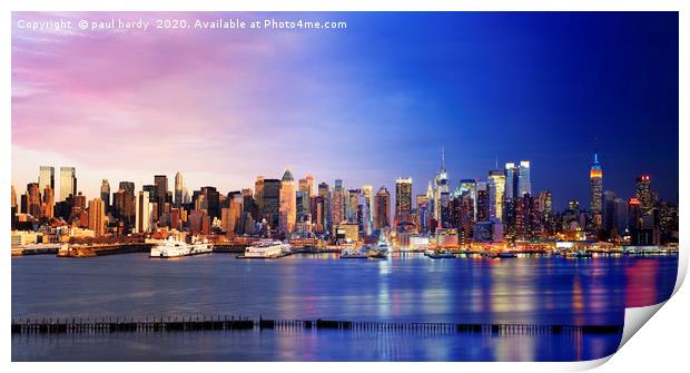Manhattan Midtown from Day to Night	 Print by conceptual images