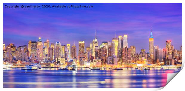 Panoramic view of Manhattan Midtown  Print by conceptual images