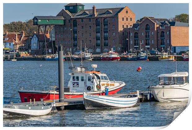 Wells-Next-The-Sea on a sunny evening Print by Chris Yaxley