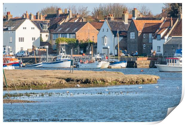 The estuary in Wells-Next-The-Sea, Norfolk Print by Chris Yaxley