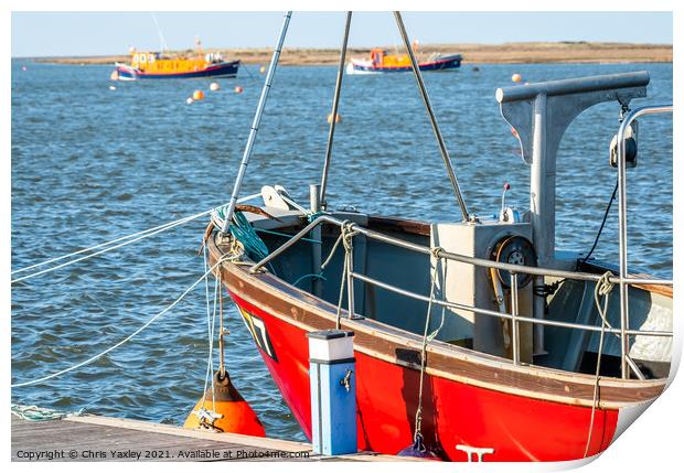 Commercial fishing boat, Wells-Next-The-Sea Print by Chris Yaxley