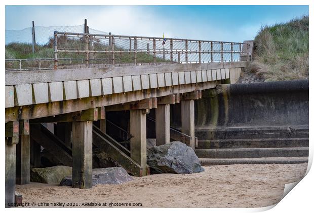 Cart Gap beach slipway Print by Chris Yaxley