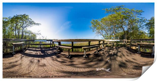 360 degree panorama across Filby Broad from the pu Print by Chris Yaxley