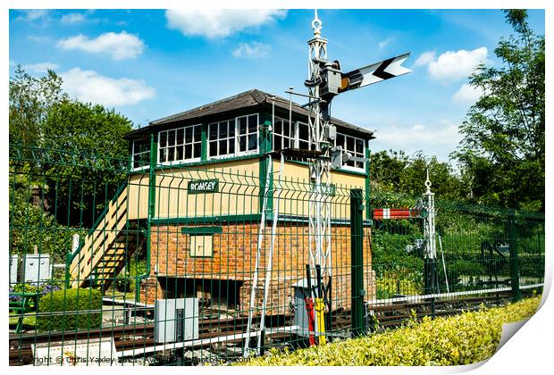 Romsey railway signal box, Hampshire Print by Chris Yaxley