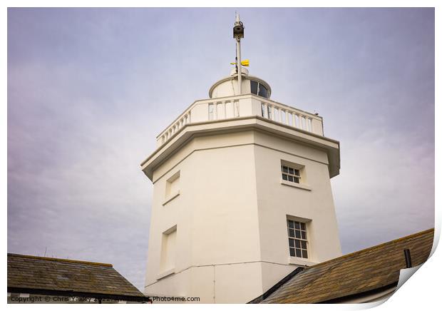 Cromer lighthouse, Norfolk coast Print by Chris Yaxley