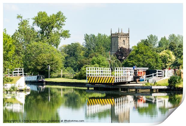 Splatt Bridge, Gloucester Sharpness Canal Print by Chris Yaxley