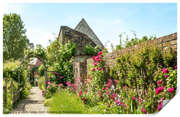 English country garden Print by Chris Yaxley